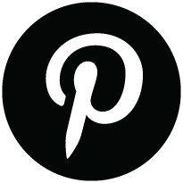 Pinterest Black Round